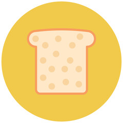 Toast icon vector image. Can be used for Brunch.