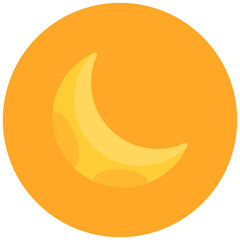 Crescent Moon icon vector image. Can be used for Islamic New Year.