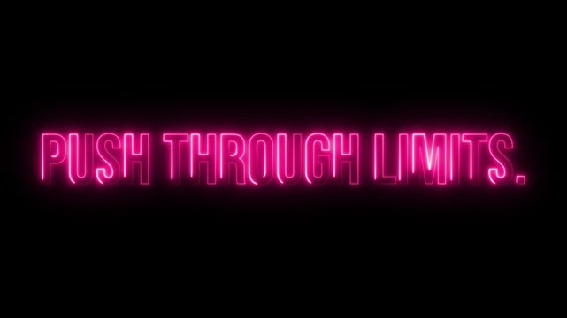 Multicolor Neon push through limits.text animation