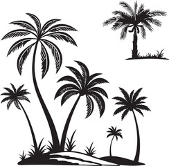 Island Getaway Essentials Colorful Summer Beach Silhouette Designs