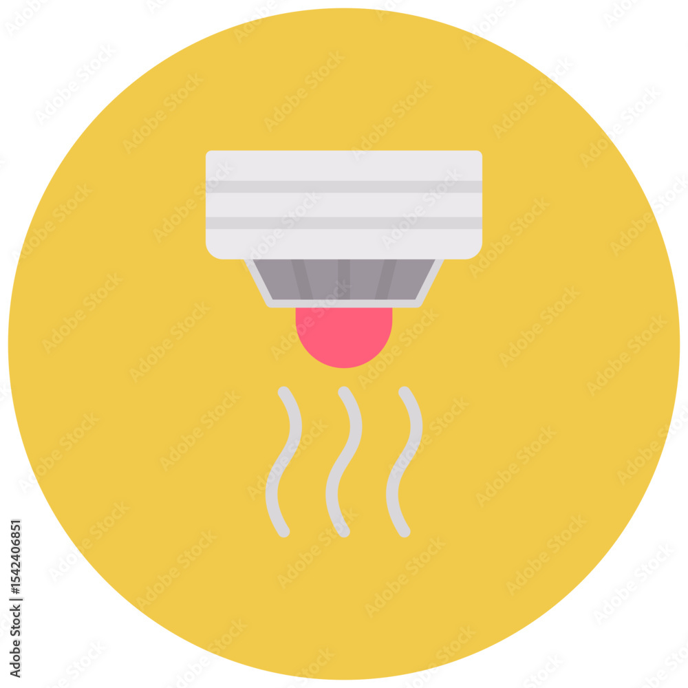 Poster smoke detector icon vector image. can be used for sensors.