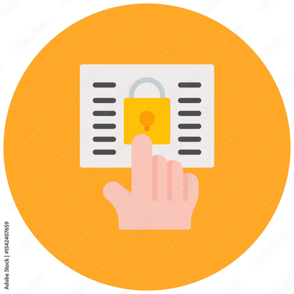 Poster access control icon vector image. can be used for business onboarding.