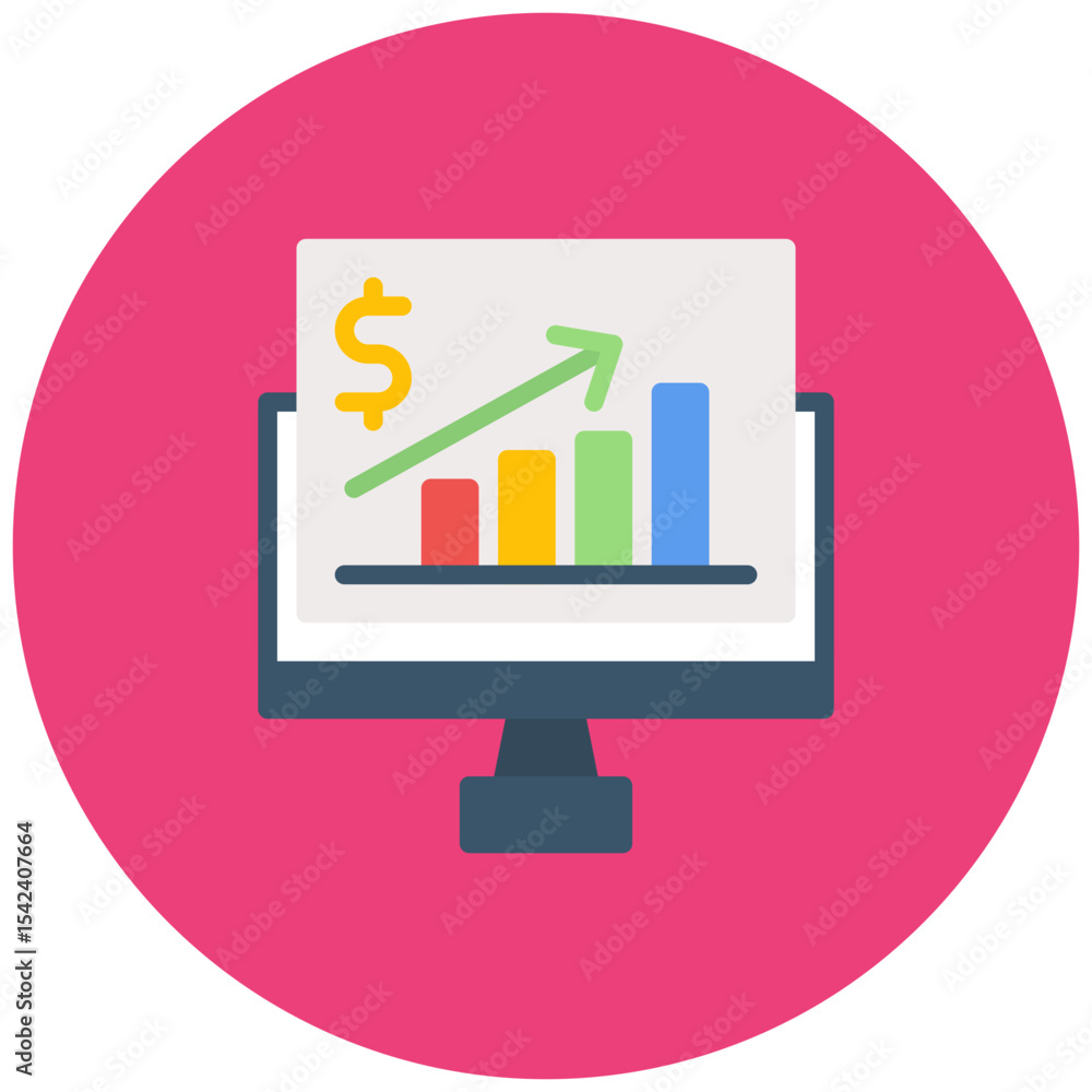 Poster analytics icon vector image. can be used for business onboarding.