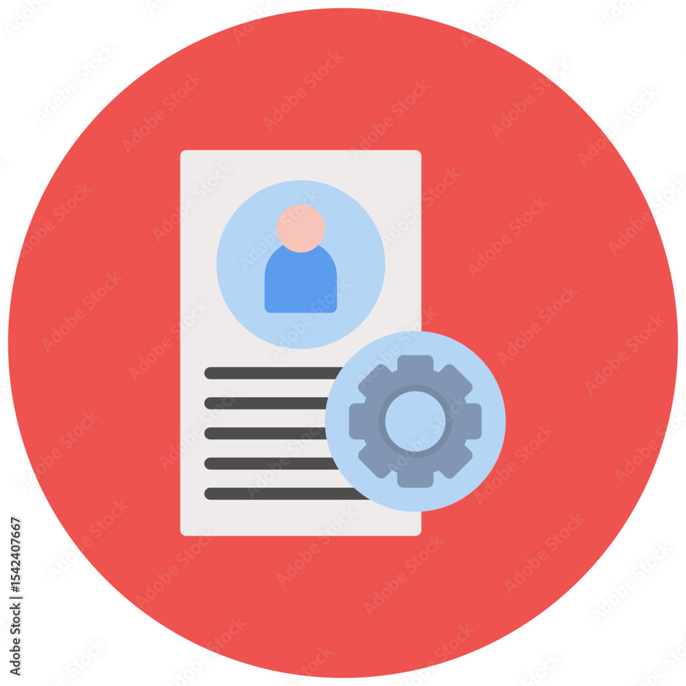 Poster account settings icon vector image. can be used for business onboarding.