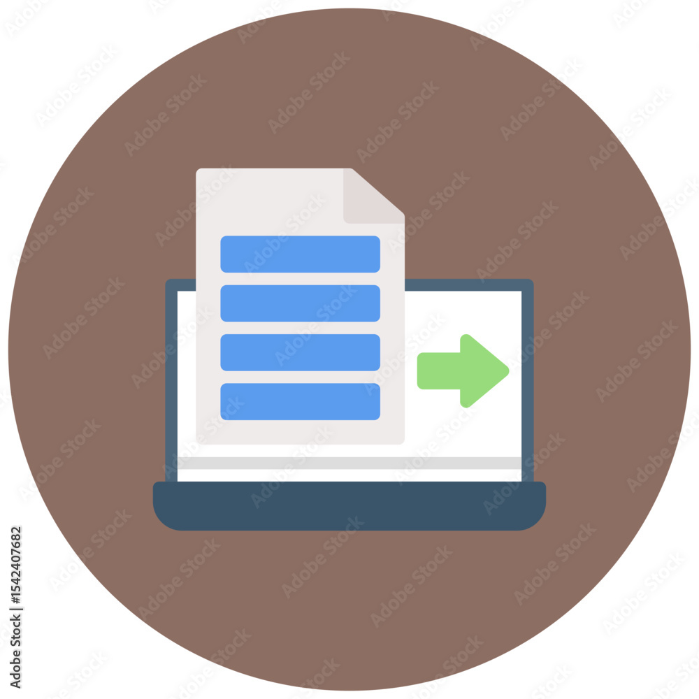 Poster data export icon vector image. can be used for business onboarding.