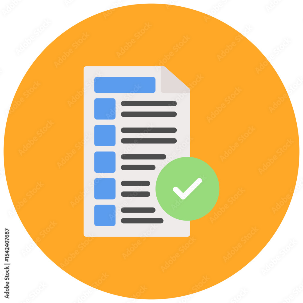 Poster completion icon vector image. can be used for business onboarding.