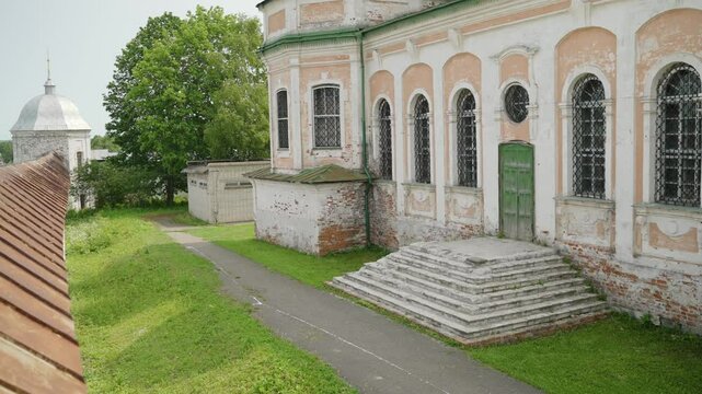 Spaso-preobrazhensky cathedral and monastery wall in pereslavl-zalessky