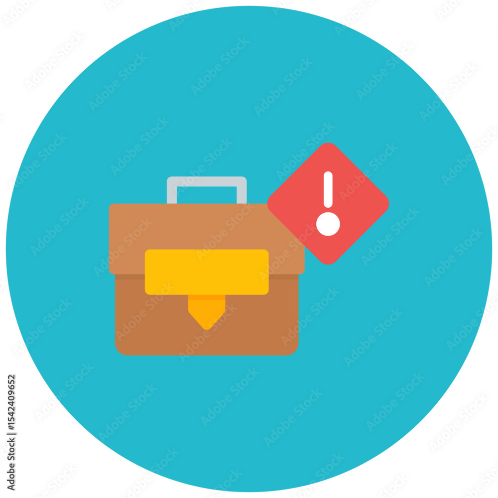 Poster warning icon vector image. can be used for business disruption.