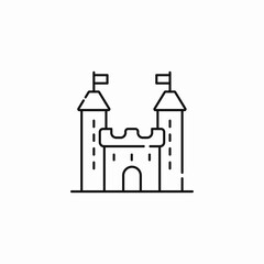 fairyland play castle icon sign vector