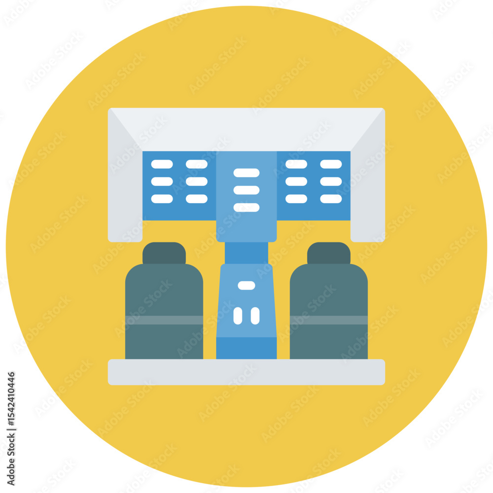 Poster cockpit icon vector image. can be used for airplane.