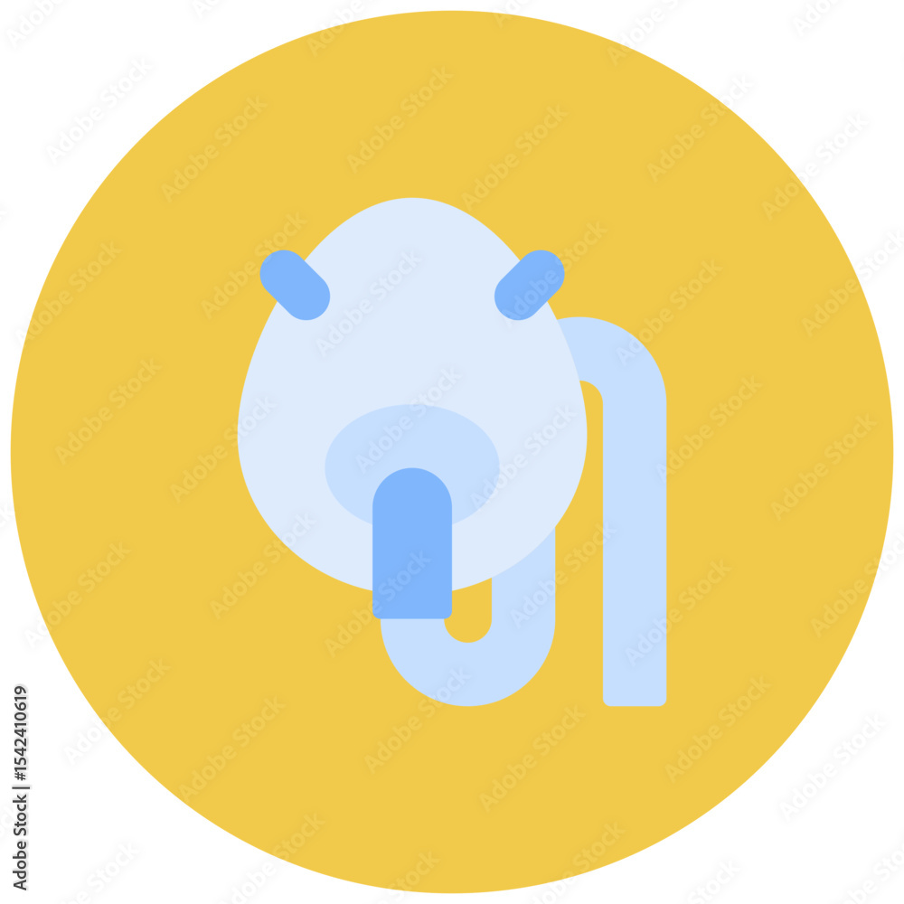 Poster oxygen mask icon vector image. can be used for airplane.