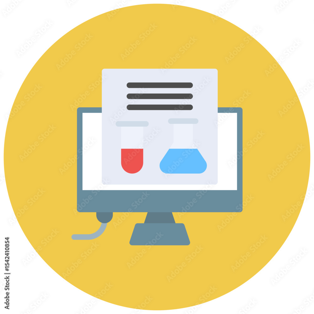 Aufkleber lab computer icon vector image. can be used for virtual lab.