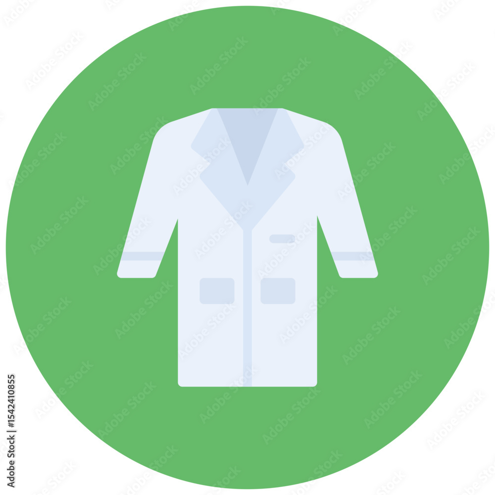 Poster lab coat icon vector image. can be used for virtual lab.
