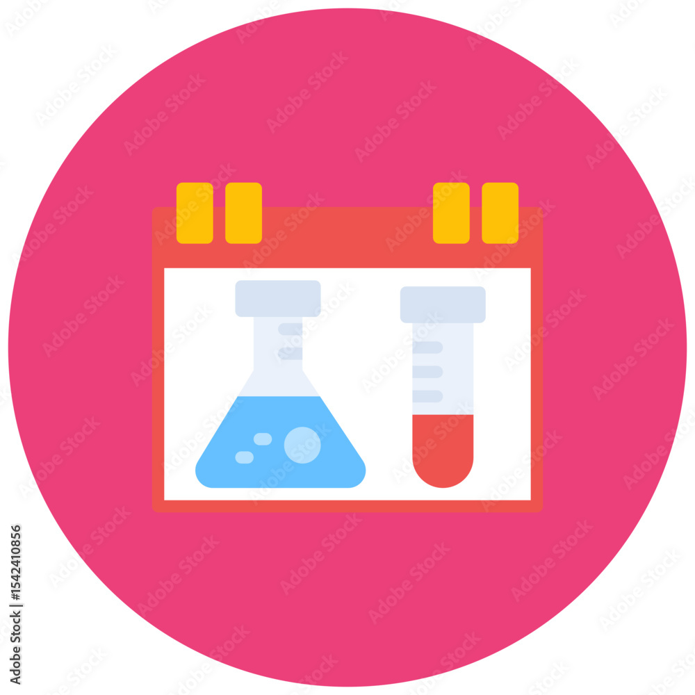 Poster lab calendar icon vector image. can be used for virtual lab.