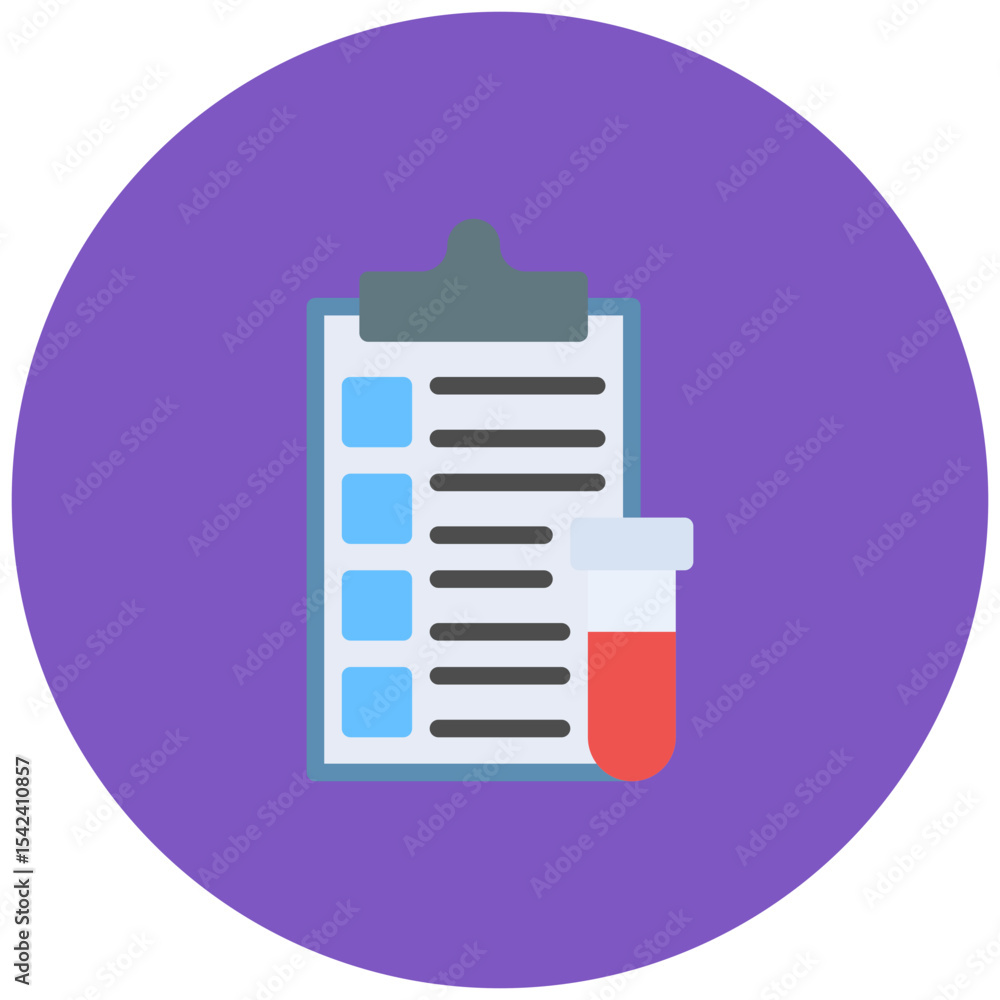 Poster lab clipboard icon vector image. can be used for virtual lab.