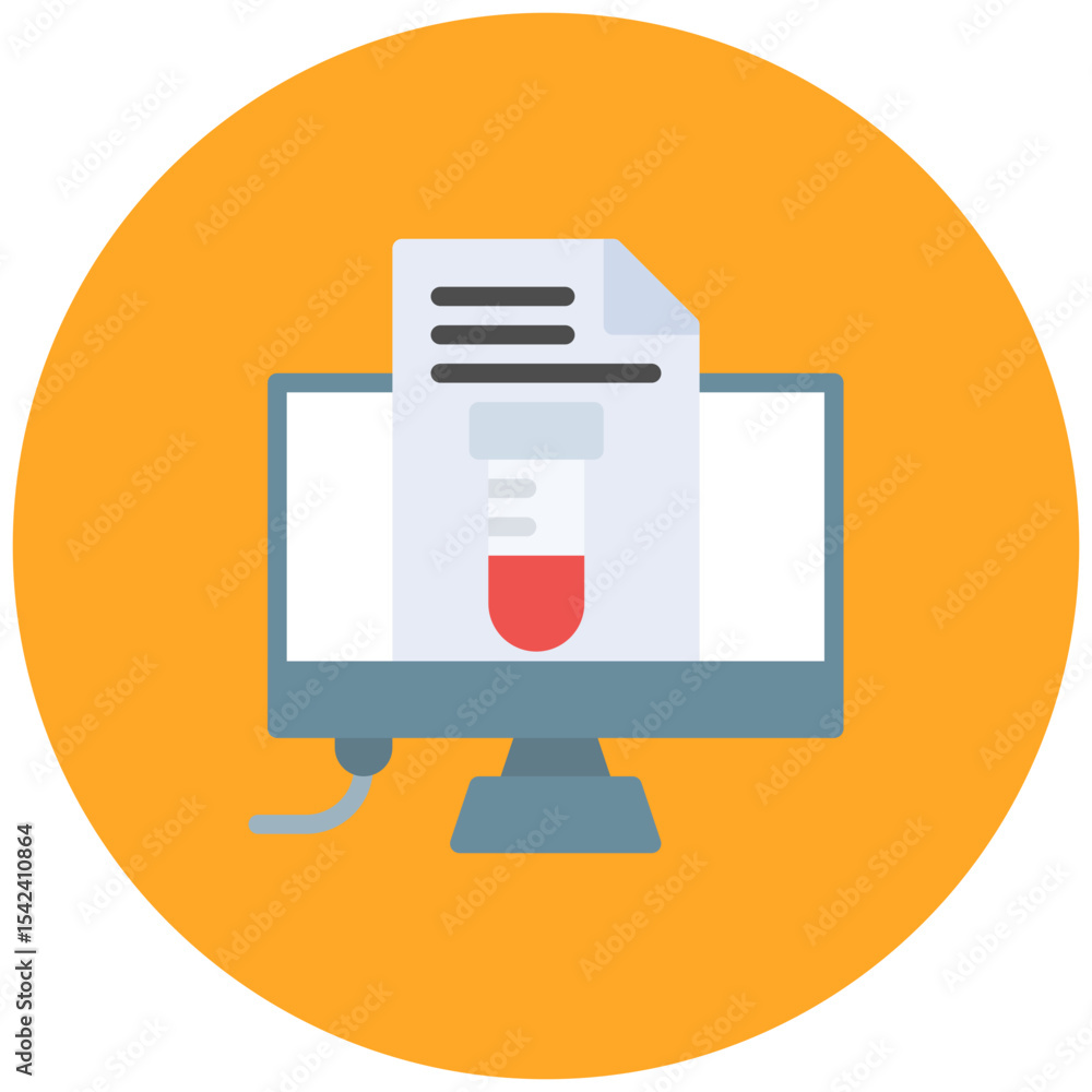 Poster lab file icon vector image. can be used for virtual lab.