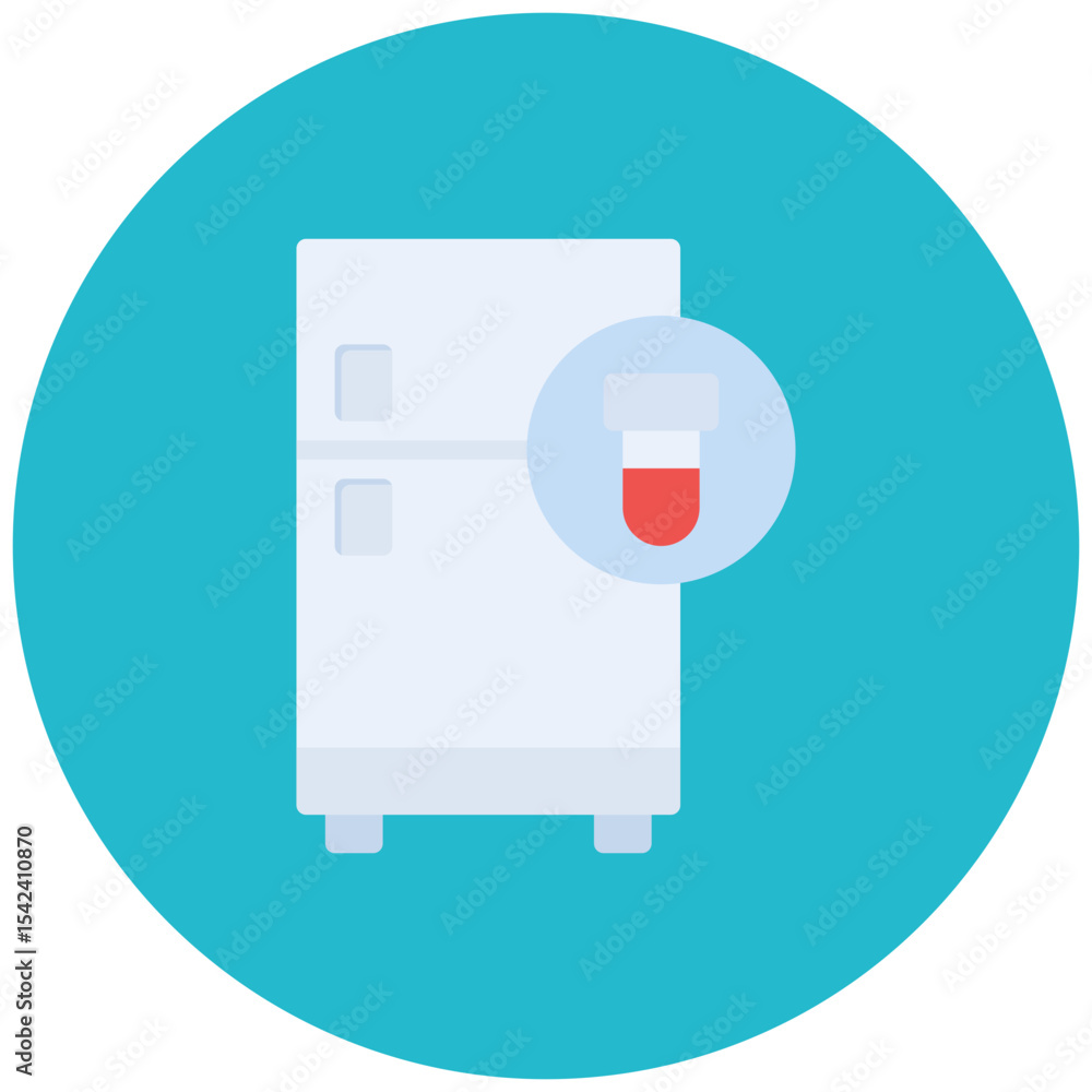 Poster lab freezer icon vector image. can be used for virtual lab.
