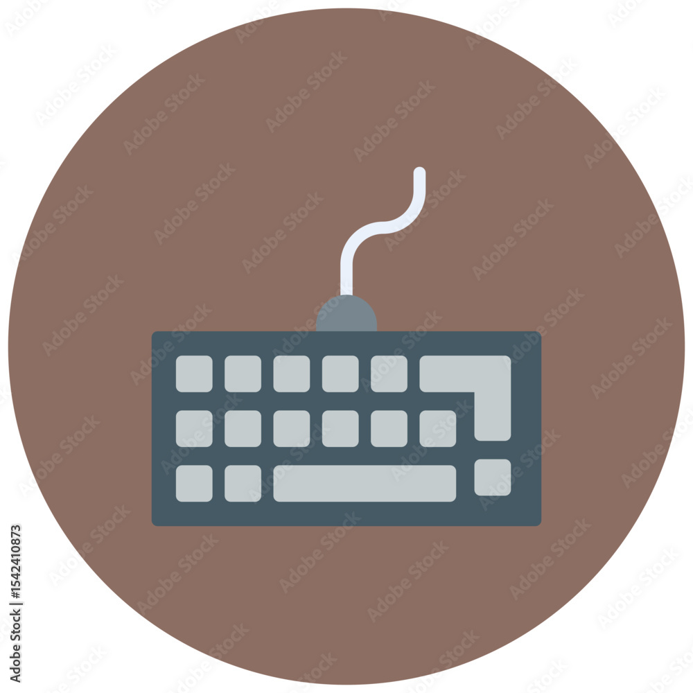 Poster lab keyboard icon vector image. can be used for virtual lab.