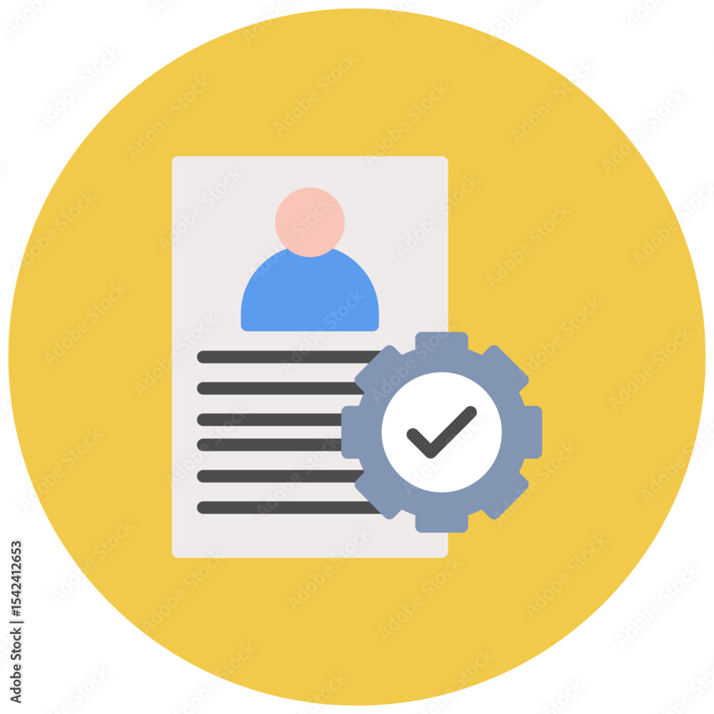 Poster employee onboarding icon vector image. can be used for hiring process.