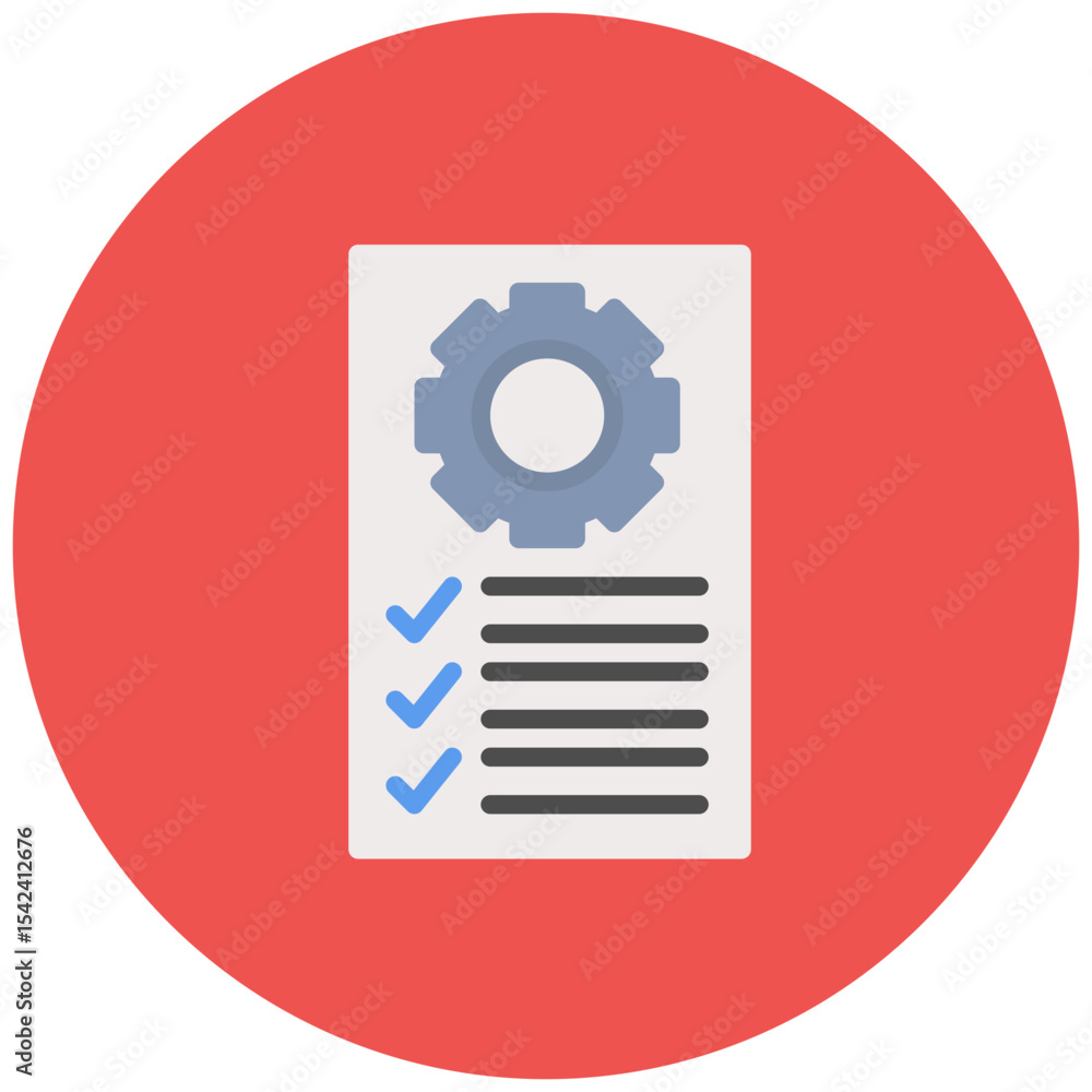 Poster job description icon vector image. can be used for hiring process.