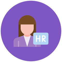 HR Manager icon vector image. Can be used for Hiring Process.