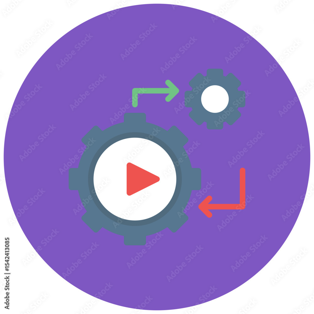 Poster automation icon vector image. can be used for digital disruption.