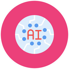 AI Revolution icon vector image. Can be used for Digital Disruption.