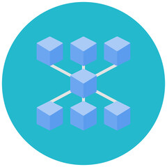 Blockchain icon vector image. Can be used for Digital Disruption.