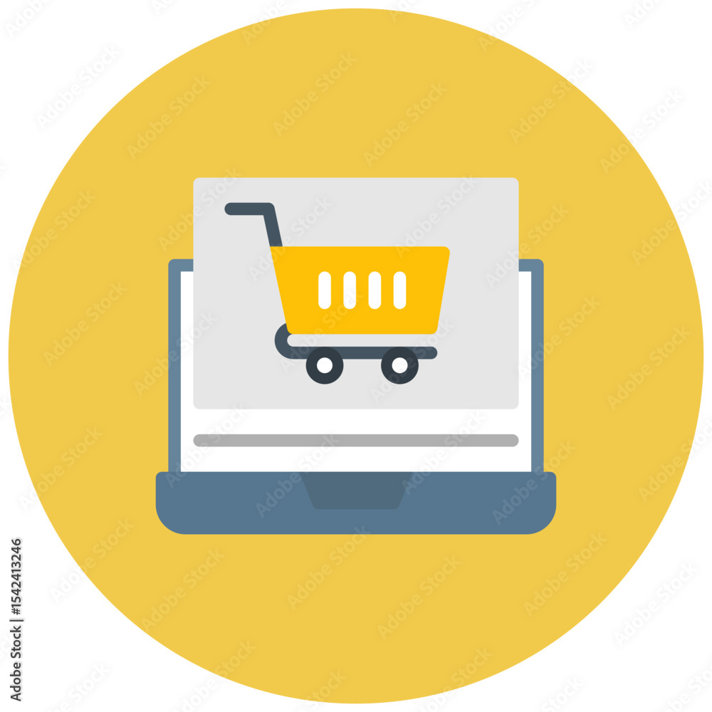Poster e-commerce icon vector image. can be used for digital disruption.