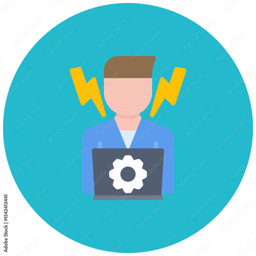 Poster stress testing icon vector image. can be used for software testing.