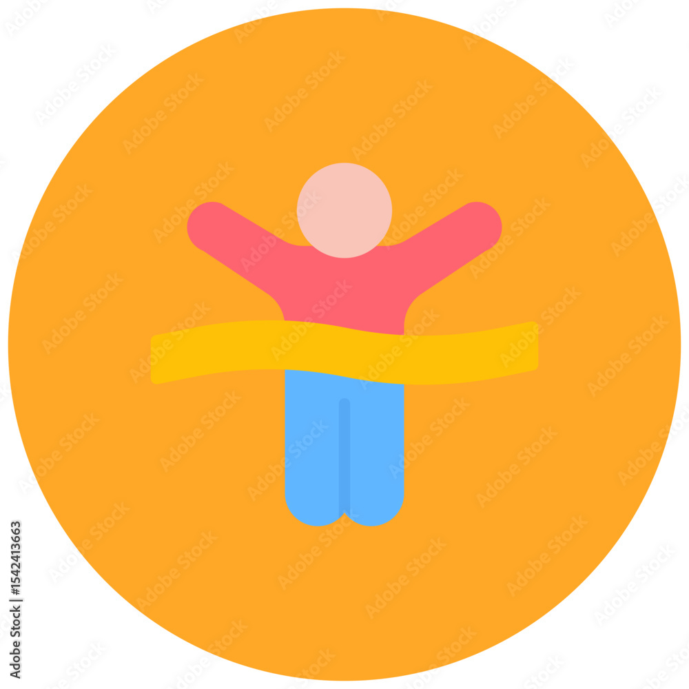 Poster crossed finish line icon vector image. can be used for track and field.
