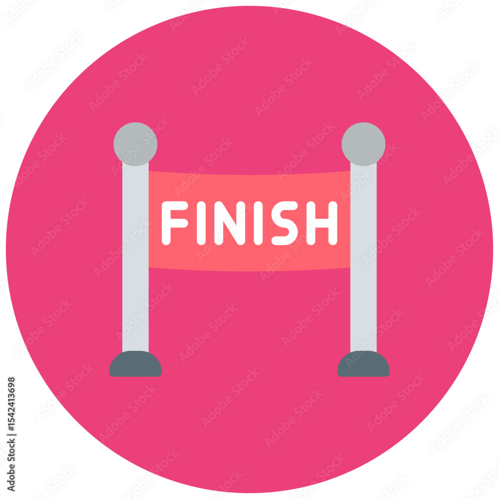 Poster finish line icon vector image. can be used for track and field.