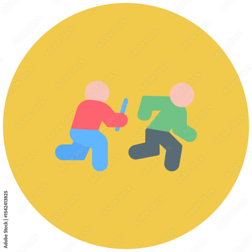 Poster relay race icon vector image. can be used for track and field.