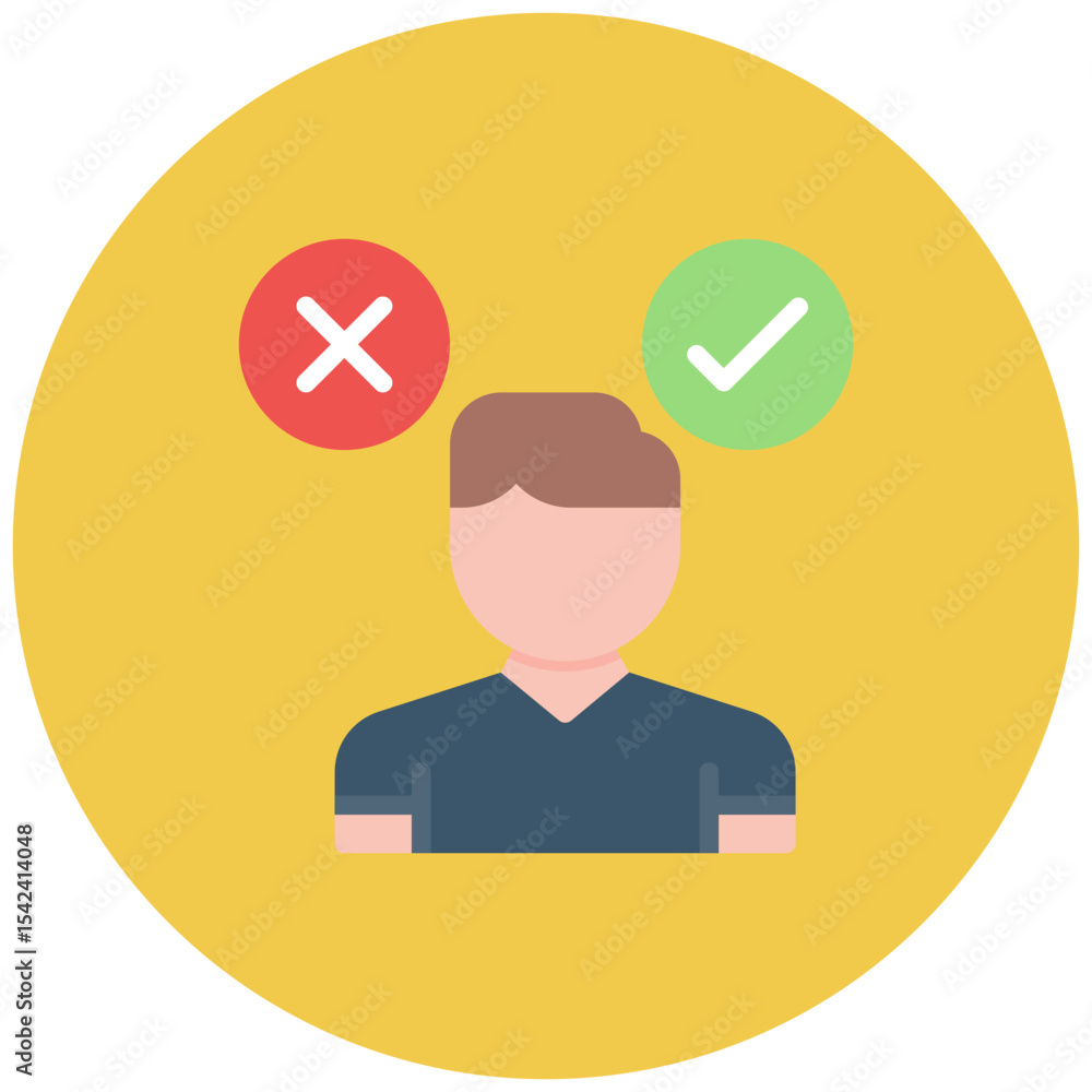 Poster decision making icon vector image. can be used for adhd.