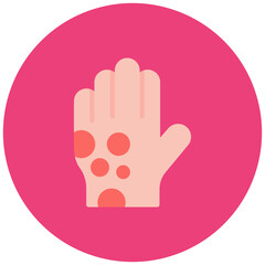Rash icon vector image. Can be used for Skin Burns.
