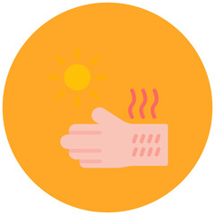 Obraz premium Sunburn icon vector image. Can be used for Skin Burns.