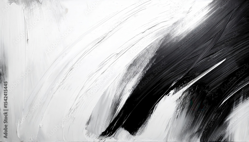 Poster dynamic black and white abstract brushstrokes with smooth gradients perfect for web design, print me