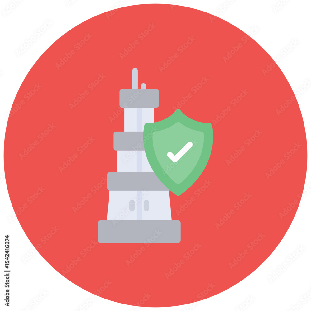 Poster heritage protection icon vector image. can be used for inheritance.