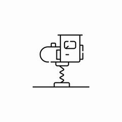 spring rider machine icon sign vector