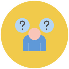 Confusion icon vector image. Can be used for Allergy Symptoms.