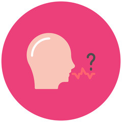 Difficulty Speaking icon vector image. Can be used for Allergy Symptoms.
