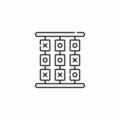 vertical tic-tac-toe icon sign vector