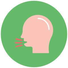 Sneezing icon vector image. Can be used for Allergy Symptoms.