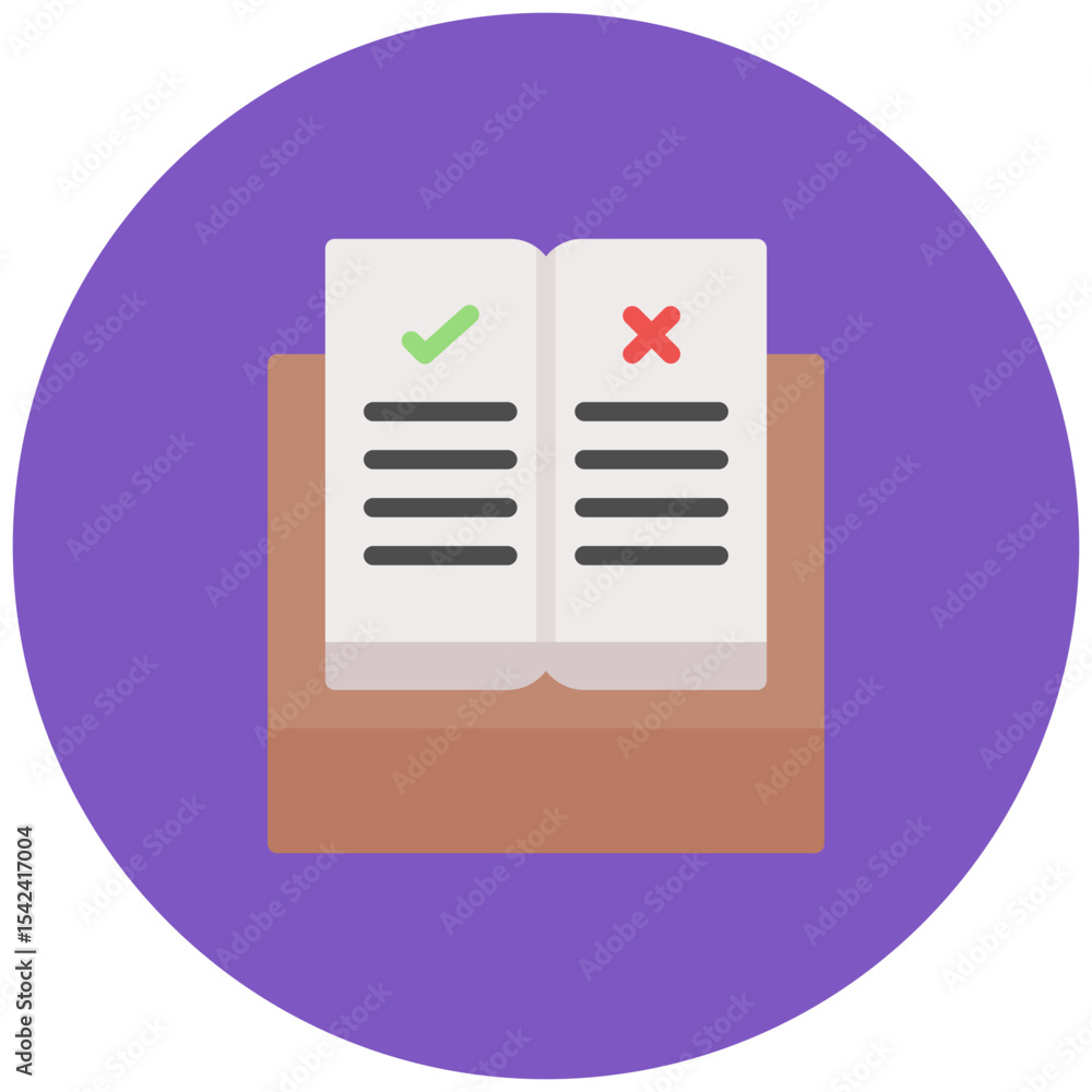 Poster regulation book icon vector image. can be used for compilance and regulation.