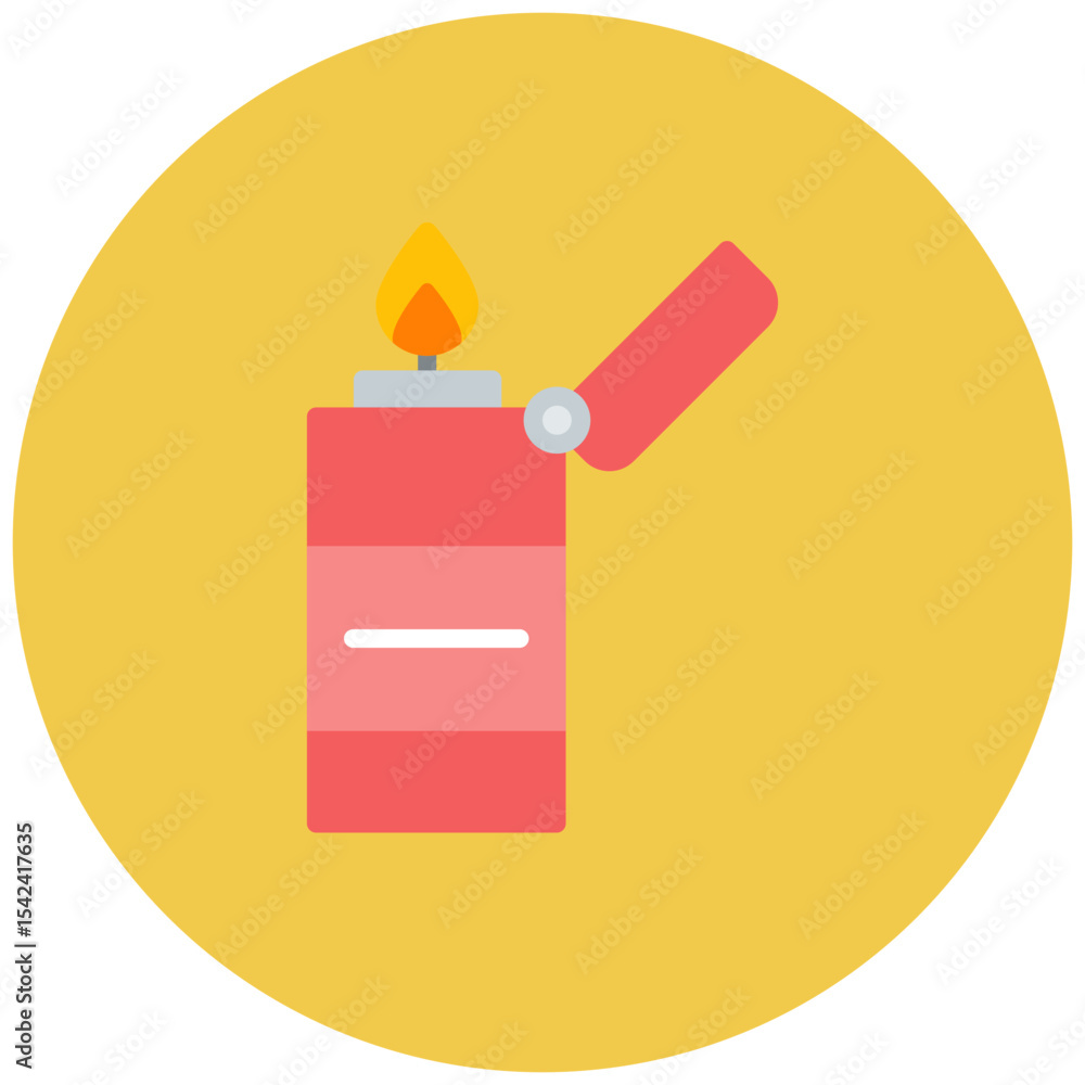 Poster lighter icon vector image. can be used for smoking.