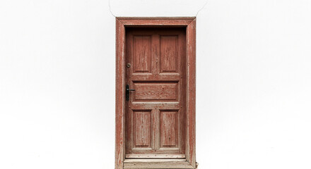 old wooden door in the old house