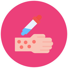 Skin Prick Test icon vector image. Can be used for Medical Tests.