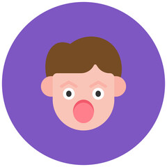 Surprised icon vector image. Can be used for Human Emotions.