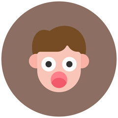 Obraz premium Shocked icon vector image. Can be used for Human Emotions.