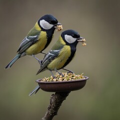 Fototapeta premium great tit parus major